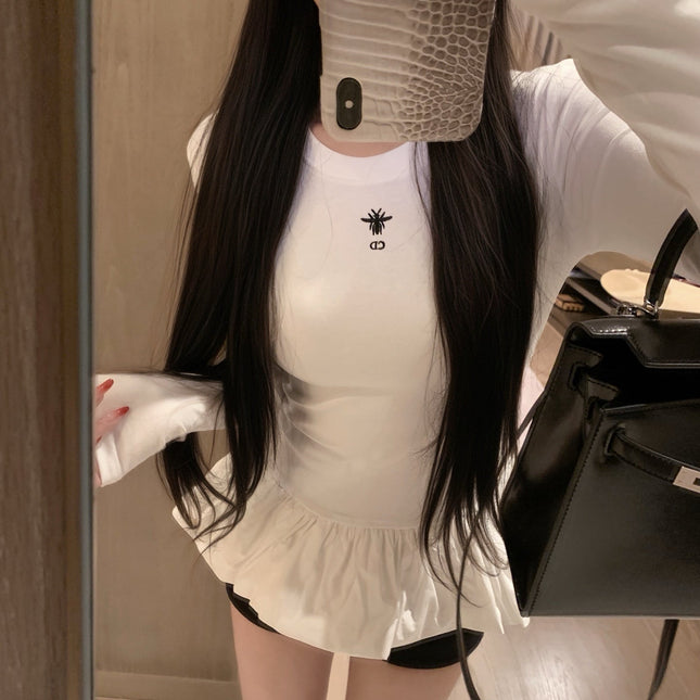 DIOR 25S LONG-SLEEVE PEPLUM T-SHIRT STYLE 185