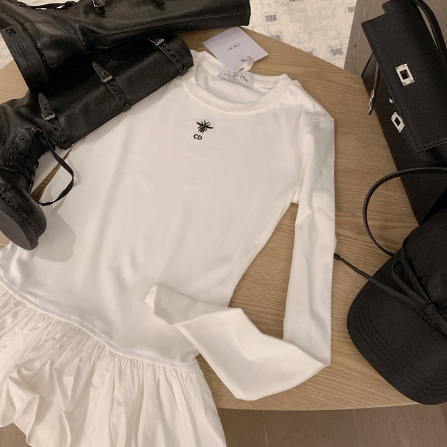 DIOR 25S LONG-SLEEVE PEPLUM T-SHIRT STYLE 185