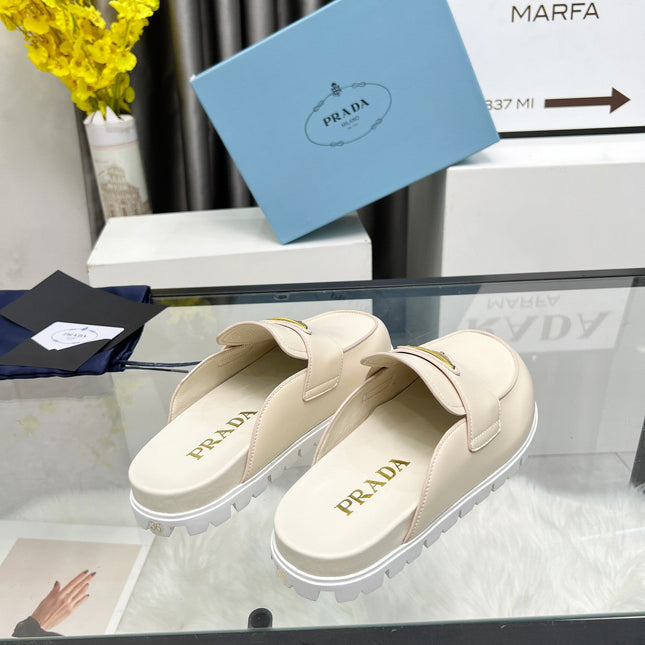 SABOTS MULES BEIGE CALFSKIN