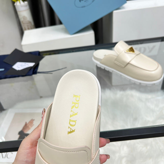 SABOTS MULES BEIGE CALFSKIN