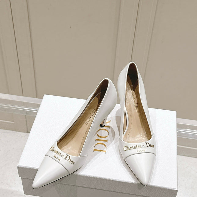 MY DD 25S POINTED TOE PUMP 50MM IN WHITE CALFSKIN
