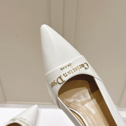 MY DD 25S POINTED TOE PUMP 50MM IN WHITE CALFSKIN