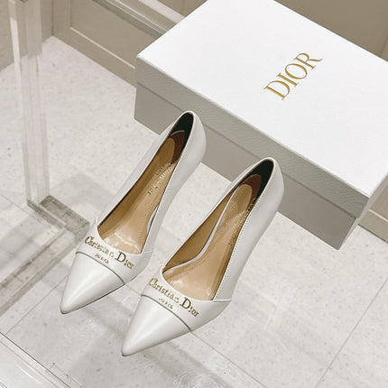 MY DD 25S POINTED TOE PUMP 50MM IN WHITE CALFSKIN
