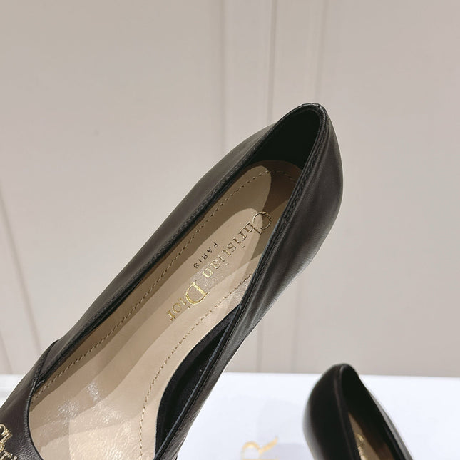 MY DD 25S POINTED TOE PUMP 50MM IN BLACK CALFSKIN