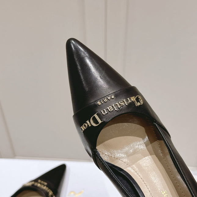 MY DD 25S POINTED TOE PUMP 50MM IN BLACK CALFSKIN