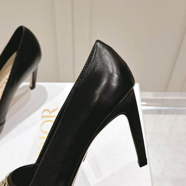 MY DD 25S POINTED TOE PUMP 50MM IN BLACK CALFSKIN
