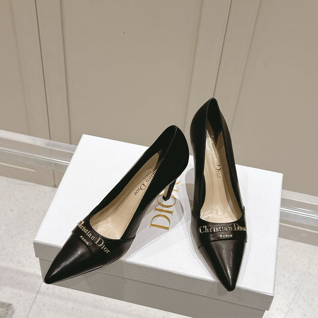 MY DD 25S POINTED TOE PUMP 50MM IN BLACK CALFSKIN