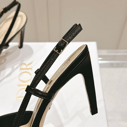 MY DD 25S SLINGBACK PUMP 50MM IN BLACK CALFSKIN