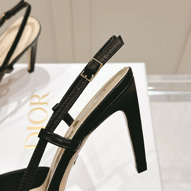 MY DD 25S SLINGBACK PUMP 50MM IN BLACK CALFSKIN