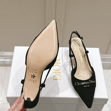 MY DD 25S SLINGBACK PUMP 50MM IN BLACK FABRIC