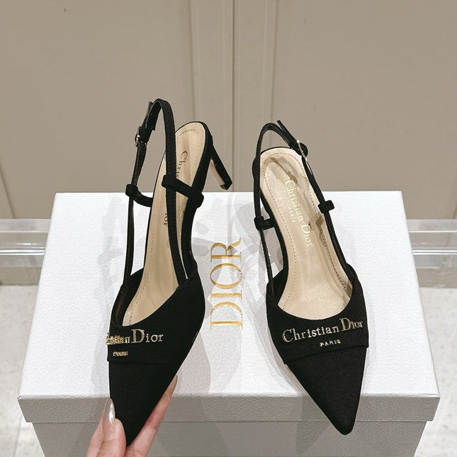 MY DD 25S SLINGBACK PUMP 50MM IN BLACK FABRIC