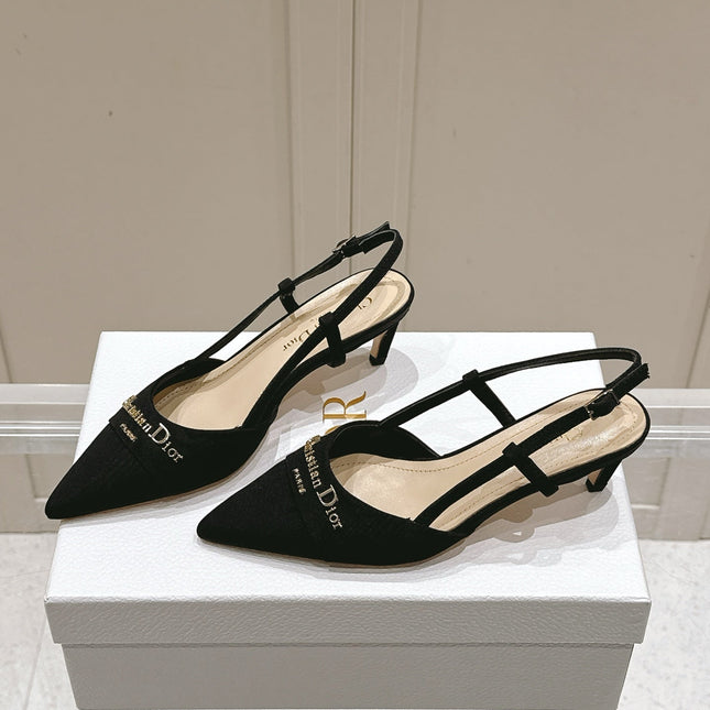 MY DD 25S SLINGBACK PUMP 50MM IN BLACK FABRIC