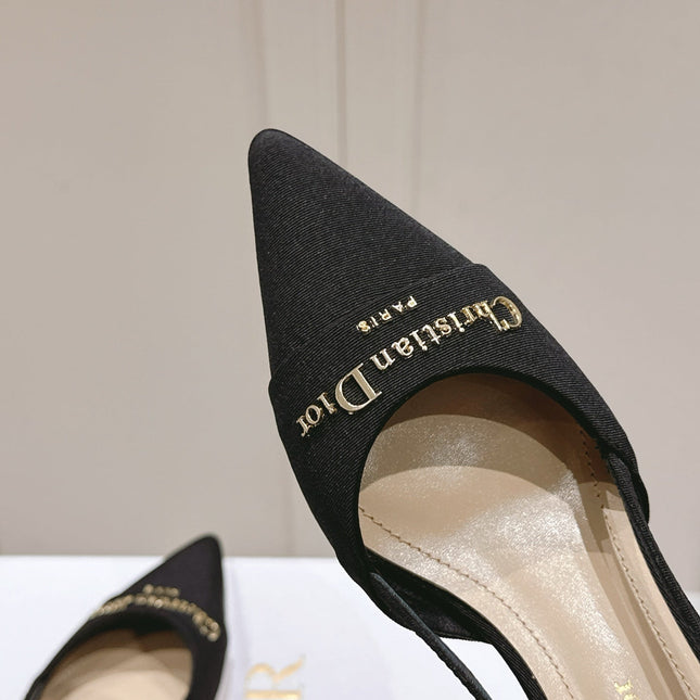MY DD 25S SLINGBACK PUMP 50MM IN BLACK FABRIC