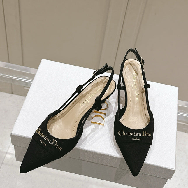 MY DD 25S SLINGBACK PUMP 50MM IN BLACK FABRIC
