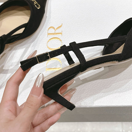 MY DD 25S SLINGBACK PUMP 50MM IN BLACK FABRIC