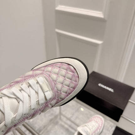 CASUAL SNEAKER IN WHITE AND PURPLE CALFSKIN