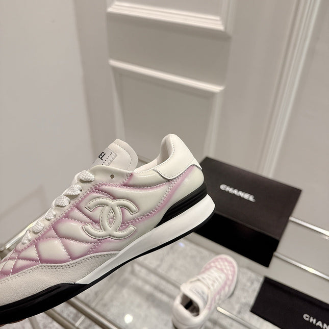 CASUAL SNEAKER IN WHITE AND PURPLE CALFSKIN