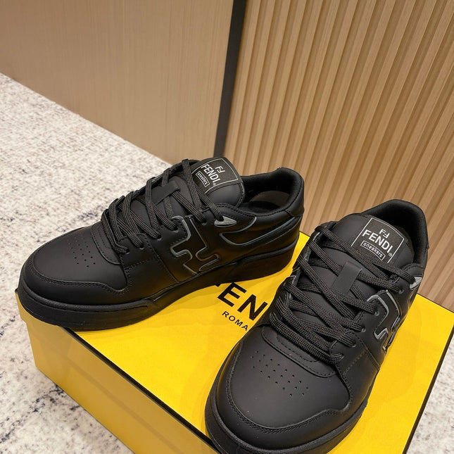 FENDI 25S MATCH SNEAKERS IN BLACK CALFSKIN STYLE 12