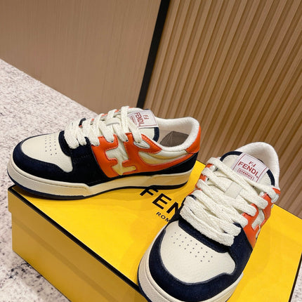 FENDI 25S MATCH SNEAKERS IN MULTICOLOR CALFSKIN AND SUEDE STYLE 9
