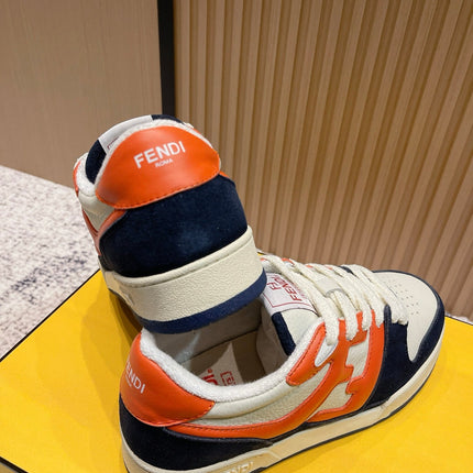 FENDI 25S MATCH SNEAKERS IN MULTICOLOR CALFSKIN AND SUEDE STYLE 9
