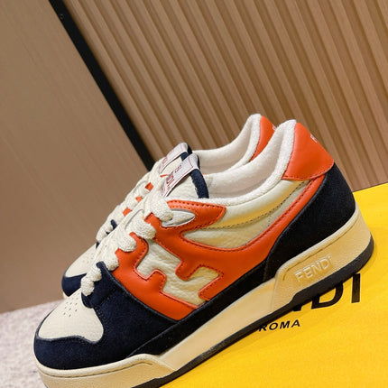 FENDI 25S MATCH SNEAKERS IN MULTICOLOR CALFSKIN AND SUEDE STYLE 9