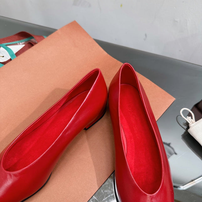 LP REBECCA BALLERINAS CRIMSON CALFSKIN