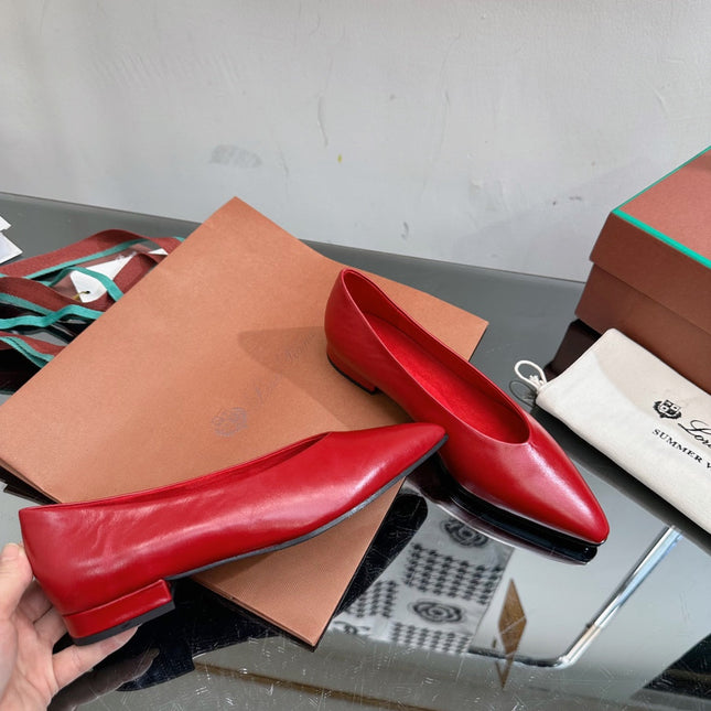 LP REBECCA BALLERINAS CRIMSON CALFSKIN