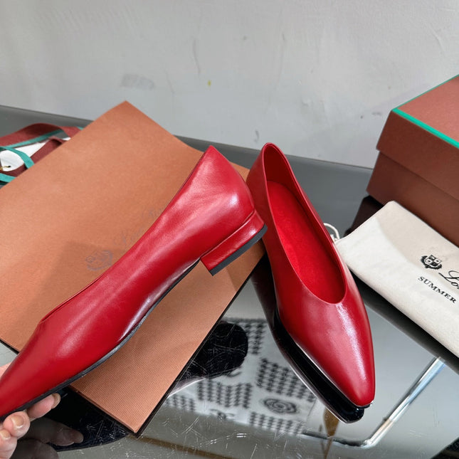 LP REBECCA BALLERINAS CRIMSON CALFSKIN