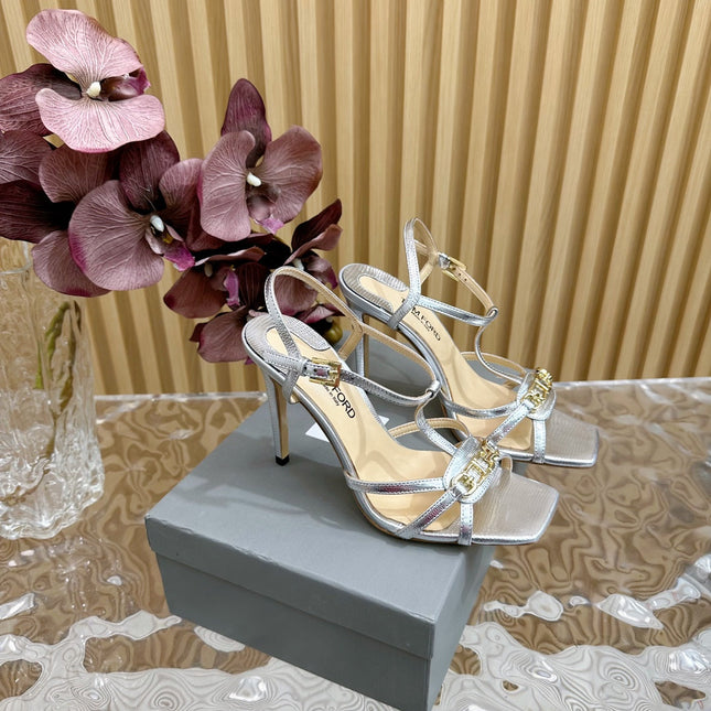 WHITNEY 10 CM SANDAL IN SILVER CALFSKIN