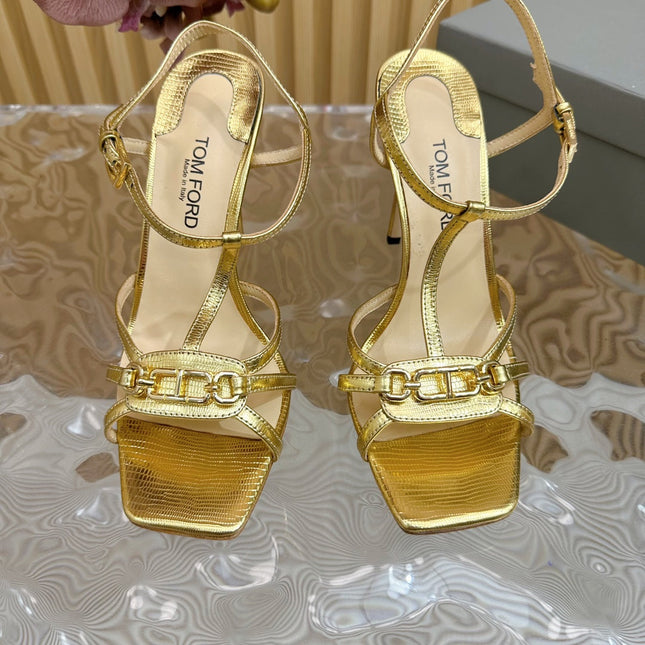 WHITNEY 10 CM SANDAL IN GOLD CALFSKIN