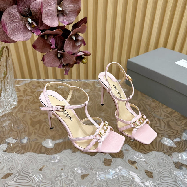 WHITNEY 10 CM SANDAL IN LIGHT PINK CALFSKIN