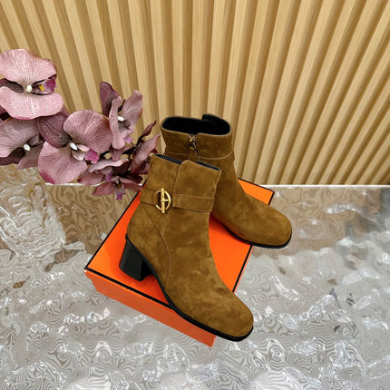 JILL 60 ANKLE BOOT IN CHOCOLATE BROWN SUEDE