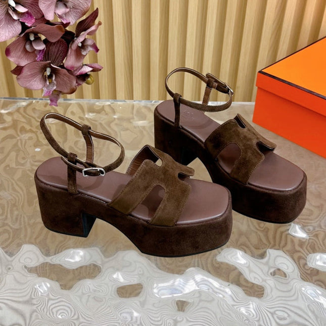JAM 30 SANDAL IN CHOCOLATE BROWN VELVET