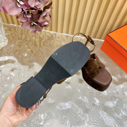 JAM 30 SANDAL IN CHOCOLATE BROWN VELVET