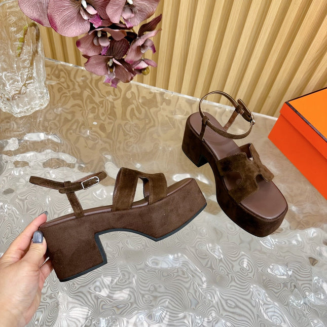 JAM 30 SANDAL IN CHOCOLATE BROWN VELVET