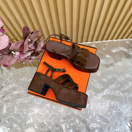 JAM 30 SANDAL IN CHOCOLATE BROWN VELVET