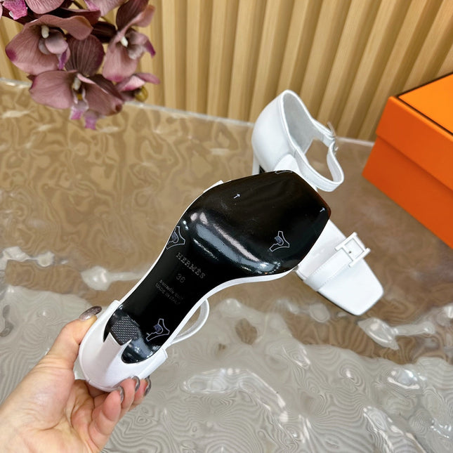 JULY SANDAL 105 MM IN WHITE CALFSKIN