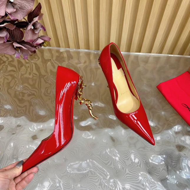 BELLAROSE KATE PUMPS 110MM IN RED PATENT CALFSKIN