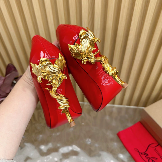 BELLAROSE KATE PUMPS 110MM IN RED PATENT CALFSKIN