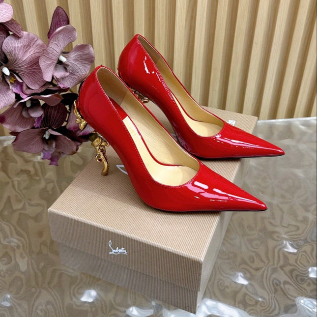 BELLAROSE KATE PUMPS 110MM IN RED PATENT CALFSKIN