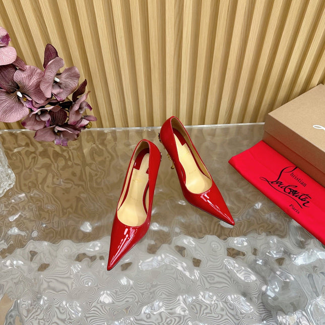 BELLAROSE KATE PUMPS 110MM IN RED PATENT CALFSKIN