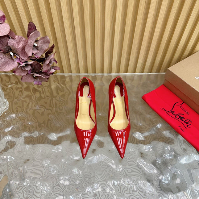BELLAROSE KATE PUMPS 110MM IN RED PATENT CALFSKIN