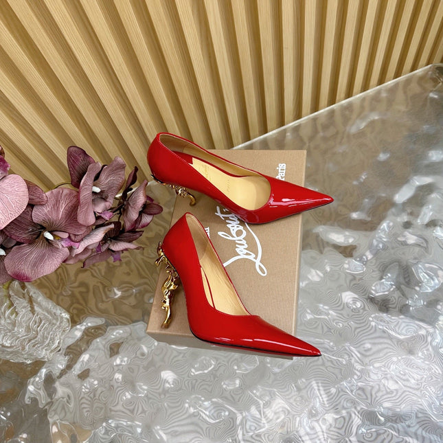 BELLAROSE KATE PUMPS 110MM IN RED PATENT CALFSKIN