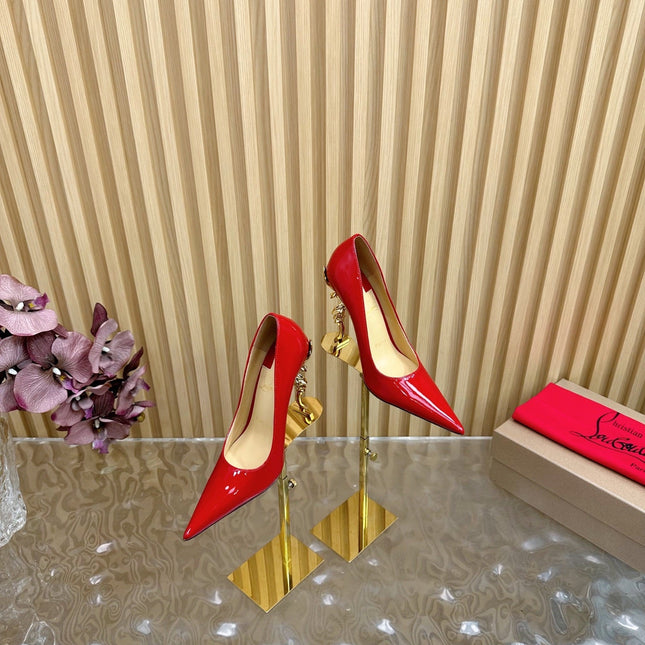 BELLAROSE KATE PUMPS 110MM IN RED PATENT CALFSKIN