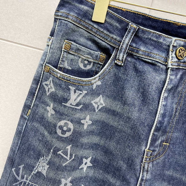 LV BLUE MONOGRAM DENIM JEAN 239498
