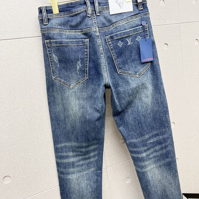 LV BLUE MONOGRAM DENIM JEAN 239498