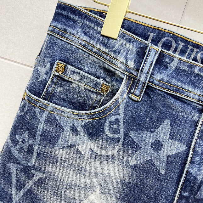 LV BLUE MONOGRAM DENIM JEAN 239499