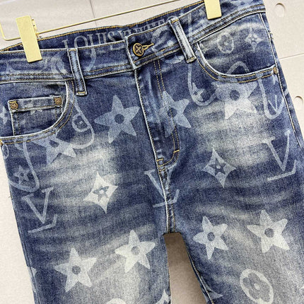 LV BLUE MONOGRAM DENIM JEAN 239499