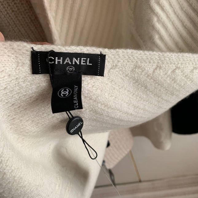 KNIT SCARF 200 CM IN WHITE CASHMERE 392882