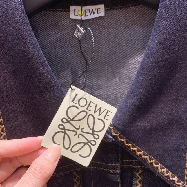 LOEWE SLEEVELESS TOP & DENIM SHORTS SET STYLE 71